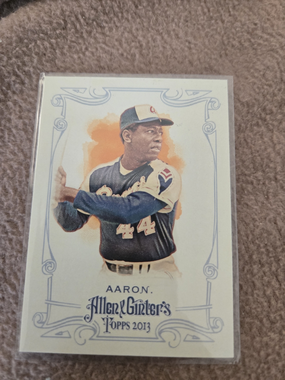 Topps Allen & Ginter Hank Aaron Card - Navy & Cream